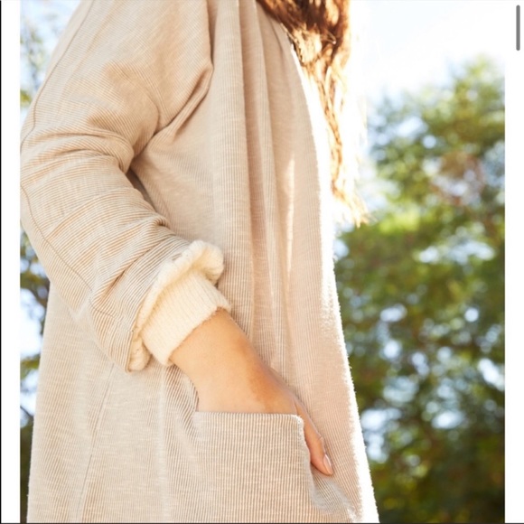 DONNI Ribbed Open Front Cardigan Jacket - Picture 3 of 15